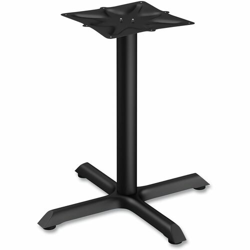 Alera Hospitality Table Base - Black Column Leg Base x 27.50" Width x 27.50" Depth - Assembly Required - Steel Base Material