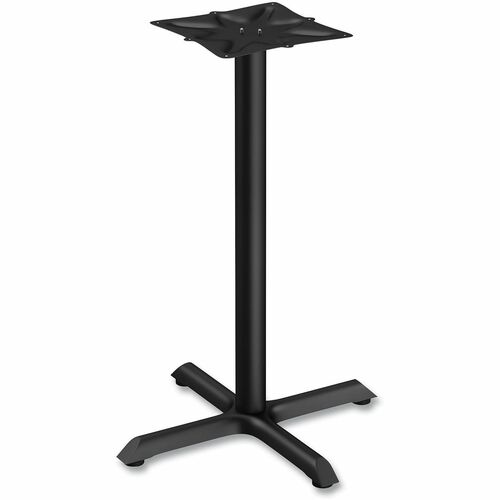 Alera Hospitality Table Base - Black Column Leg Base - 40.30" Height x 27.50" Width x 27.50" Depth - Assembly Required - Steel Base Material