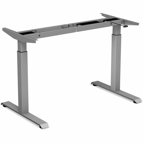 Alera AdaptivErgo Table Base - Gray 2-stage Leg Base - Height Adjustable x 70.90" Width x 23.60" Depth - Training - Assembly Required - Steel Base Material
