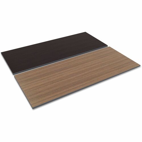 Alera Reversible Laminate Table Top, Rectangular, 71.5w x 29.5d, Espresso/Walnut - Espresso Rectangle, Walnut Top - 1" Table Top Thickness x 71.50" Width x 29.50" Depth - Training - Laminate, Wood Grain Top Material
