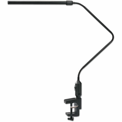 Alera Desk Lamp - 21.8" Height x 5.1" Width - 3.60 W LED Bulb - Adjustable Neck, Adjustable - Desk Mountable - Black - for Desk, Reading, Workspace, Crafting
