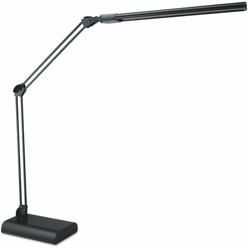 Alera Desk Lamp - 21.5" Height x 3.3" Width - 4 W LED Bulb - Adjustable, Adjustable Neck - Desk Mountable - Black - for Desk, Workspace