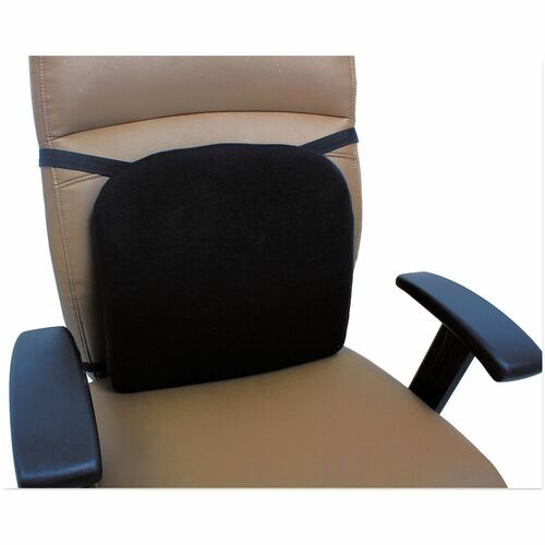 Alera Backrest - Black - Memory Foam, Nylon, Fabric
