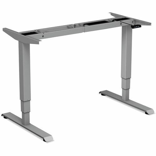 Alera AdaptivErgo Table Base - Gray 3-Stage Leg Base - Height Adjustable x 48" Width x 24.30" Depth - Training - Assembly Required - Steel Base Material