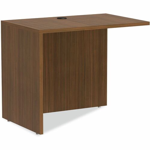 Alera Valencia Bridge/Return - Finish: Modern Walnut - Edge Banding, Reversible, Textured