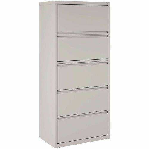 Alera File Cabinet - 30" Width x 18.6" Depth x 67.6" Height - 5 x Drawer(s) for File - 11.25" Drawer Height 26.37" Drawer Width 16" Drawer Depth - Legal, Letter - Lateral - Adjustable Glide, Anti-tip, Counterweight, Glide/Feet Indicator, Interlocking Draw