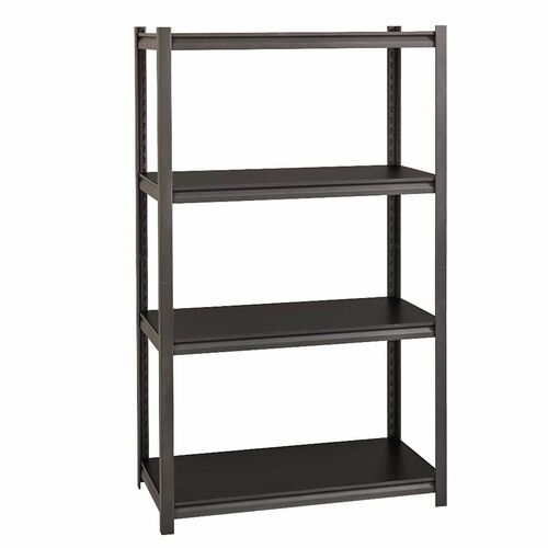 Alera Shelf Adder Unit - 2560 lb Load Capacity x 36" Width x 18" Depth x 60" Height x 310 mil Thickness - Heavy Duty, Durable, Laminated, Rust Resistant - Steel - Black, Gunmetal Gray