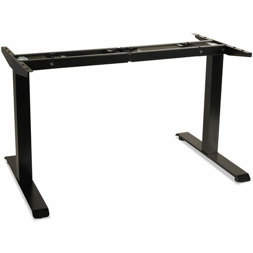 Alera AdaptivErgo Table Base - Black 2-stage Leg Base - Height Adjustable x 48" Width x 24.30" Depth - Training - Assembly Required - Steel Base Material