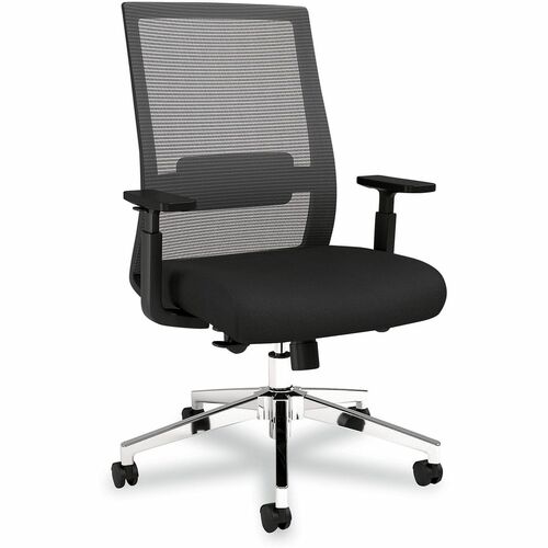 Alera Ashdale Task Chair - Black Seat Color - Mesh Seat Material - Black Back Color - Mesh Back Material - Silver Frame Color - Nylon Frame Material - Armrest