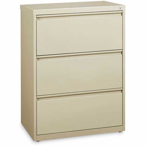 Alera File Cabinet - 30" Width x 18.6" Depth x 40.3" Height - 3 x Drawer(s) for File - 11.25" Drawer Height 26.37" Drawer Width 16" Drawer Depth - A4, Legal, Letter - Lateral - Anti-tip, Counterweight, Glide/Feet Indicator, Leveling Glide - Putty - Recycl
