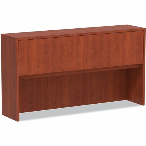 Alera Valencia Hutch - 4 Door(s) - Material: Wood Grain Laminate - Finish: Medium Cherry - Edge Banding, Scratch Resistant, Stain Resistant, Water Resistant - For Office