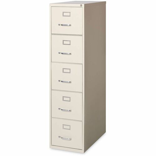 Alera Economy File Cabinet - 15" Width x 26.5" Depth x 61.4" Height - 5 x Drawer(s) for File - 10.55" Drawer Height 12.05" Drawer Width 25.17" Drawer Depth - Letter - Vertical - Putty - Recycled - TAA Compliant