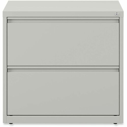 Alera Lateral File, 2 Legal/Letter-Size File Drawers, Light Gray, 30" x 18.63" x 28" - 30" Width x 18.6" Depth x 28" Height - 2 x Drawer(s) for File - 12.38" Drawer Height 27" Drawer Width 16.50" Drawer Depth - Legal, Letter - Lateral - Adjustable Glide, 