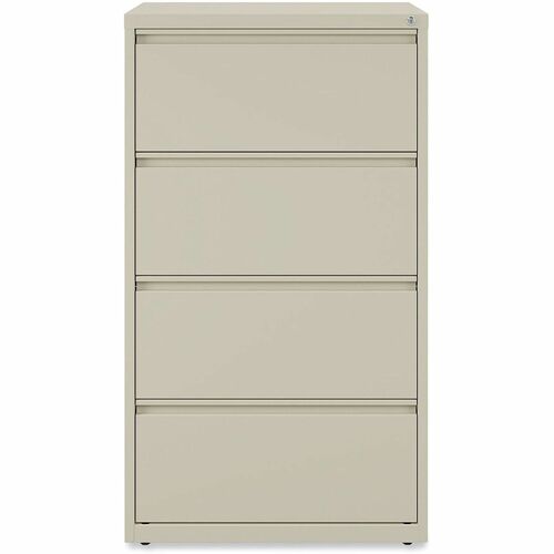 Alera Lateral File, 4 Legal/Letter-Size File Drawers, Putty, 30" x 18.63" x 52.5" - 30" Width x 18.6" Depth x 52.5" Height - 4 x Drawer(s) for File - 12.38" Drawer Height 27" Drawer Width 16.50" Drawer Depth - Legal, Letter - Lateral - Adjustable Glide, A