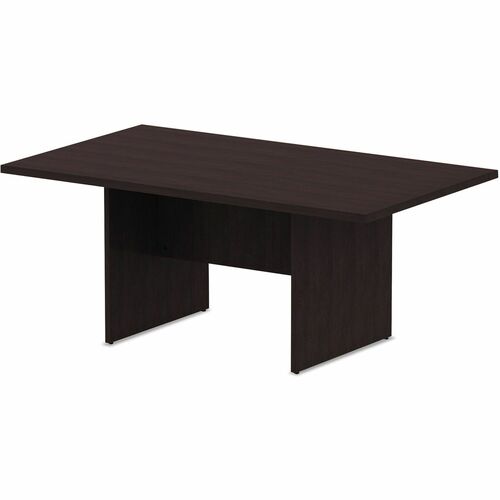 Alera Valencia Series Conference Table, Rectangular, 70.88w x 41.38d x 29.5h, Espresso - Rectangular Table Top - Espresso Table Top - Edge Banding, Modesty Panel