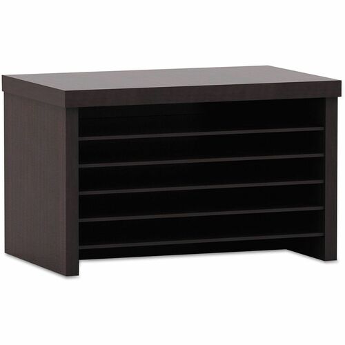 Alera Valencia Organizer - Material: Wood Grain Laminate - Finish: Espresso - Textured