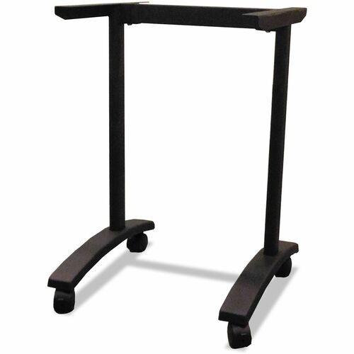 Alera Valencia Series Training Table T-Leg Base, 24.5w x 19.75d x 28.5h, Black - Casters, Fixed, Glide