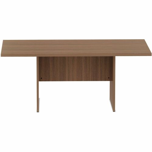 Alera Valencia Conference Table - Rectangular Table Top - Finish: Modern Walnut - Modern Walnut Table Top - Edge Banding, Modesty Panel