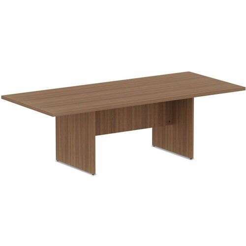 Alera Valencia Conference Table - Rectangular Table Top - Finish: Modern Walnut - Modern Walnut Table Top - Edge Banding, Modesty Panel