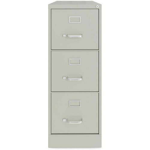 Alera Economy File Cabinet - 15" Width x 22" Depth x 40.2" Height - 3 x Drawer(s) for File - 10.55" Drawer Height 12.05" Drawer Width 20.67" Drawer Depth - Letter - Vertical - Light Gray - Recycled - TAA Compliant