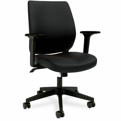 Alera Wessex Task Chair - Black Seat Color - Fabric, Foam Seat Material - Black Back Color - Fabric, Foam Back Material - Black Frame Color - Nylon Frame Material - Armrest