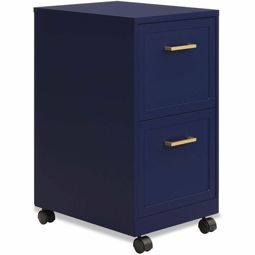 Alera File Cabinet - 14.3" Width x 18" Depth x 26.7" Height - 2 x Drawer(s) for File - 10.75" Drawer Height 12" Drawer Width 16.75" Drawer Depth - Letter - Vertical - 272 lb Load Capacity - Navy - Recycled