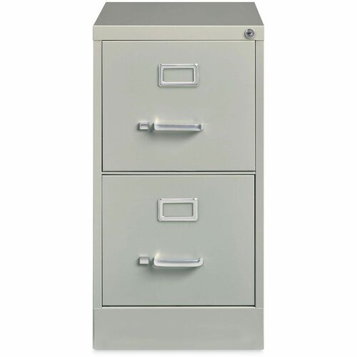 Alera Economy File Cabinet - 15" Width x 22" Depth x 28.4" Height - 2 x Drawer(s) for File - 10.55" Drawer Height 12.05" Drawer Width 20.67" Drawer Depth - Letter - Vertical - Light Gray - Recycled - TAA Compliant