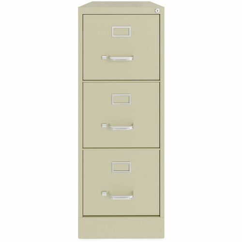 Alera Economy File Cabinet - 15" Width x 22" Depth x 40.2" Height - 3 x Drawer(s) for File - 10.55" Drawer Height 12.05" Drawer Width 20.67" Drawer Depth - Letter - Vertical - Putty - Recycled - TAA Compliant