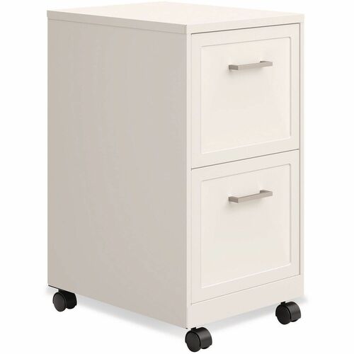 Alera File Cabinet - 14.3" Width x 18" Depth x 26.7" Height - 2 x Drawer(s) for File - 10.75" Drawer Height 12" Drawer Width 16.75" Drawer Depth - Letter - Vertical - 272 lb Load Capacity - Pearl White - Recycled