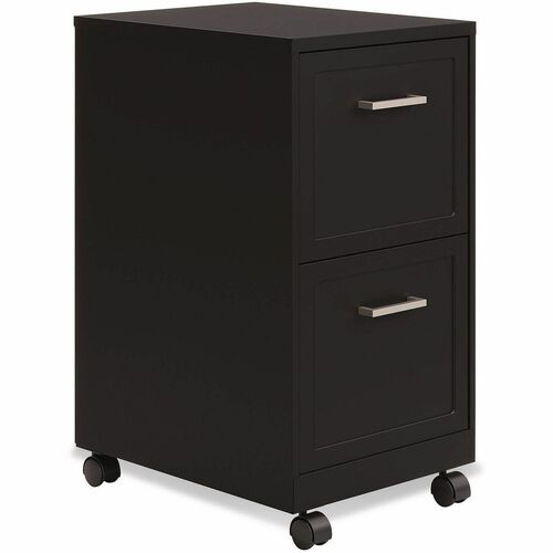 Alera File Cabinet - 14.3" Width x 18" Depth x 26.7" Height - 2 x Drawer(s) for File - 10.75" Drawer Height 12" Drawer Width 16.75" Drawer Depth - Letter - Vertical - 272 lb Load Capacity - Black - Recycled