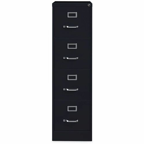 Alera Economy File Cabinet - 15" Width x 22" Depth x 52" Height - 4 x Drawer(s) for File - 10.55" Drawer Height 12.05" Drawer Width 20.67" Drawer Depth - Letter - Vertical - Black - Recycled - TAA Compliant