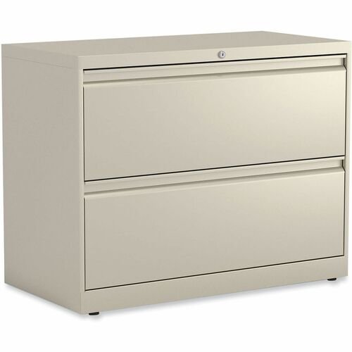Alera Lateral File, 2 Legal/Letter-Size File Drawers, Putty, 36" x 18.63" x 28" - 36" Width x 18.6" Depth x 28" Height - 2 x Drawer(s) for File - 12.38" Drawer Height 33" Drawer Width 16.50" Drawer Depth - Legal, Letter - Lateral - Adjustable Glide, Anti-