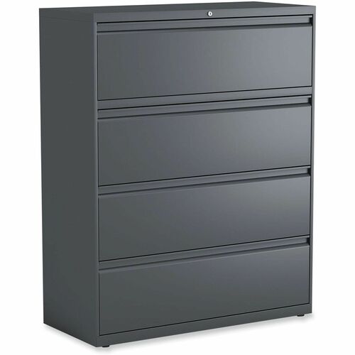 Alera File Cabinet - 42" Width x 18.6" Depth x 52.5" Height - 4 x Drawer(s) for File - A4, A5, Legal, Letter - Lateral - Charcoal - Recycled