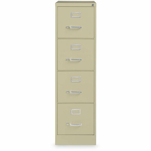 Alera Economy File Cabinet - 15" Width x 22" Depth x 52" Height - 4 x Drawer(s) for File - 10.55" Drawer Height 12.05" Drawer Width 20.67" Drawer Depth - Letter - Vertical - Putty - Recycled - TAA Compliant