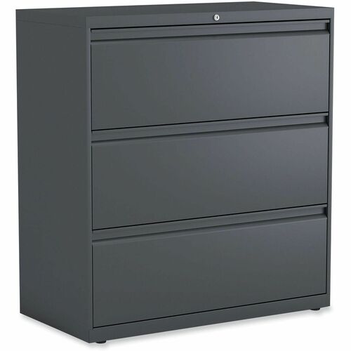 Alera File Cabinet - 36" Width x 18.6" Depth x 40.3" Height - 3 x Drawer(s) for File - A4, A5, Legal, Letter - Lateral - Charcoal - Recycled