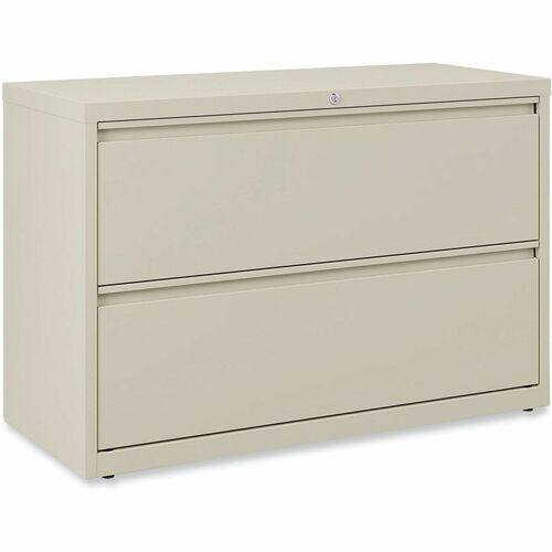 Alera Lateral File, 2 Legal/Letter-Size File Drawers, Putty, 42" x 18.63" x 28" - 42" Width x 18.6" Depth x 28" Height - 2 x Drawer(s) for File - 12.38" Drawer Height 39" Drawer Width 16.50" Drawer Depth - Legal, Letter - Lateral - Adjustable Glide, Anti-