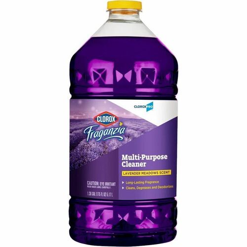 Clorox Fraganzia Multipurpose Cleaner - For Multipurpose, Multi Surface, Laundry, Floor, Wall - Liquid - 175 fl oz (5.5 quart) - Lavender Meadows Scent - Recommended For: Residue Remover - Versatile, Bleach-free, pH Neutral, Deodorize, Long Lasting, Resid