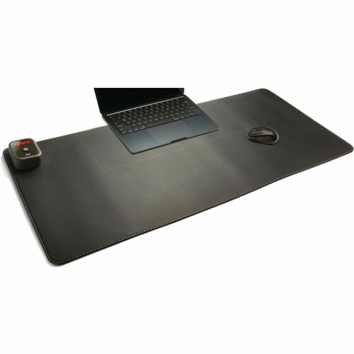 Victor Heetz Grounding Desk Pad - Rectangular - 31.5" Width x 11.80000" Depth - Faux Leather - Black