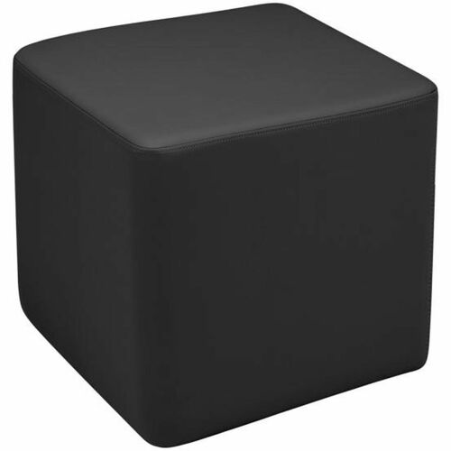 Learniture Shapes Series II Modular Cube Soft Seating - Vinyl Seat Material - Engineered Wood Frame Material - Black - Foam