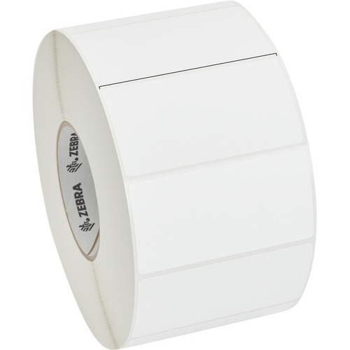 Zebra Label Paper 4 x 2in Thermal Transfer Zebra Z-Perform 2000T 3 in core - 4" Width x 2" Length - Permanent Adhesive - Rectangle - Thermal Transfer - White - Paper, Acrylic - Perforated - 2750 / Roll - 1