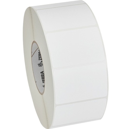 Zebra Label Paper 3 x 2in Direct Thermal Zebra Z-Perform 2000D 3 in core - 3" Width x 2" Length - Permanent Adhesive - Direct Thermal - White - Paper, Acrylic - Perforated - 2750 / Roll - 6 / Roll