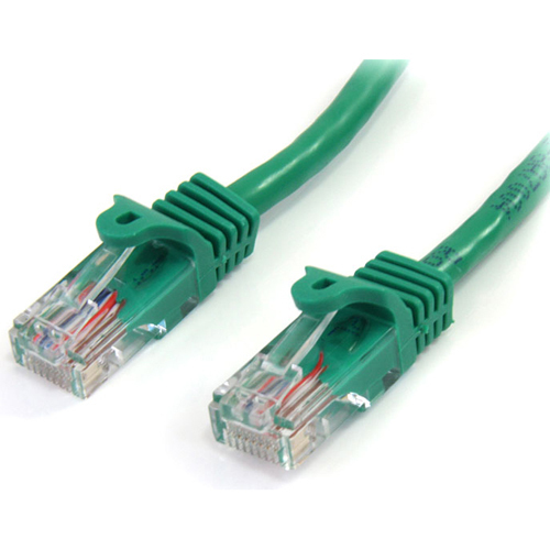 StarTech.com Snagless Cat5e UTP Patch Cable - 25ft - 1 x RJ-45, 1 x RJ-45 - Category 5e Patch Cable Snagless External - Green - Make Fast Ethernet network connections using this high quality Cat5e Cable, with Power-over-Ethernet capability - 25ft Cat5e Pa