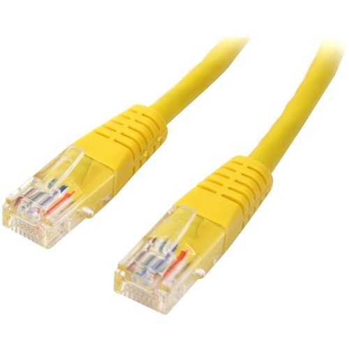 StarTech.com 3 ft Yellow Molded Cat5e UTP Patch Cable - Make Fast Ethernet network connections using this high quality Cat5e Cable, with Power-over-Ethernet capability - 3ft Cat5e Patch Cable - 3ft Cat 5e Patch Cable - 3ft Cat5e Patch Cord - 3ft Molded Pa