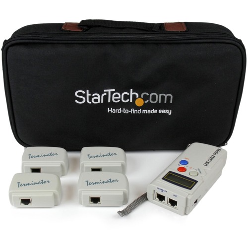 StarTech.com Professional RJ45 Network Cable Tester with 4 Remote Loopback Plugs - LAN Cable Tester Professional - Network testing device - Token Ring - Test several cable runs simultaneously - lan cable tester - network cable tester - ethernet cable test