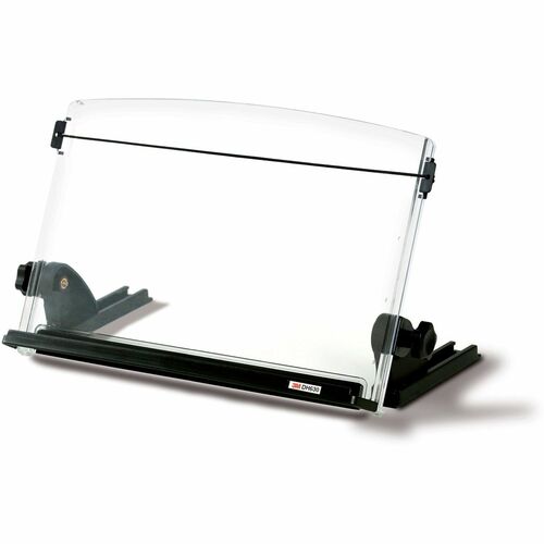 3M In-Line Adjustable Compact Document Holder - 14" (355.60 mm) Width - Black, Clear = MMMDH630