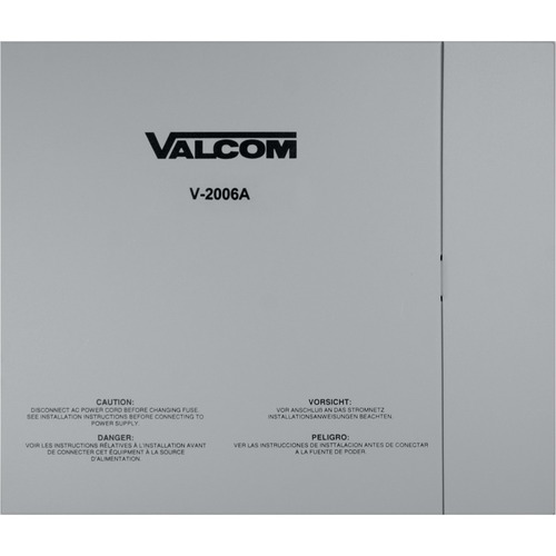 Valcom 6 Zone One-Way Page Control with Power - for Call System, Emergency - Aluminum Alloy