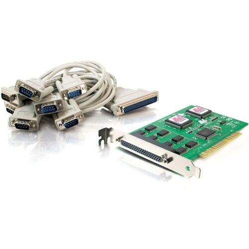 C2G Lava Octopus 8-Port PCI 16550 DB9 Serial Card - PCI - 8 x DB-9 RS-232 - Serial, Via Cable - Plug-in Card