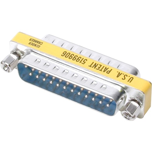 StarTech.com DB25 Slimline Gender Changer M/M - Cable Adapter - Convert a 25-pin female port to a 25-pin male port connector - DB25 Gender Changer - 25 pin Gender Changer - DB25 Coupler - DB25 Slimline Gender Changer M/M - DB25 (M) to DB25 (M)