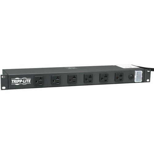 Tripp Lite Power Strip 12-Outlet Rackmount Metal 120V 5-15/20R 15ft Cord 1U - NEMA L5-20P - 12 NEMA 5-15/20R - 15ft Input