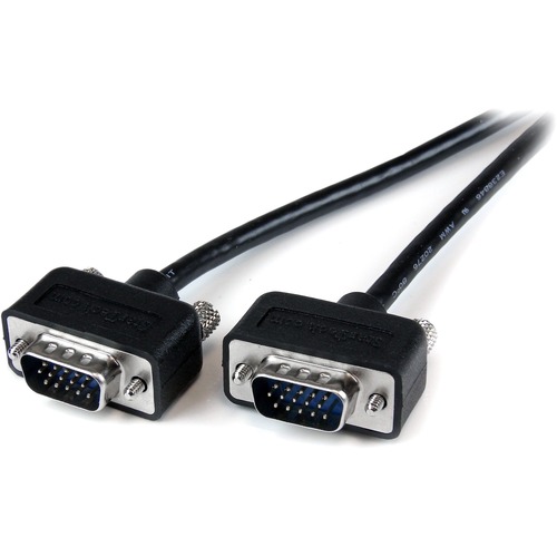 StarTech.com 10 ft Low Profile High Resolution Monitor VGA Cable - HD15 M/M - Connect your VGA monitor with the highest quality connection available - 10ft vga cable - 10ft vga video cable - 10ft vga monitor cable -10ft hd15 to hd15 cable